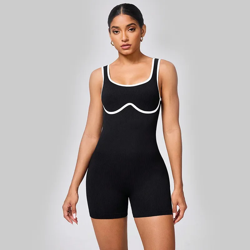 Al-Raha Contour Ribbed Contrast Romper