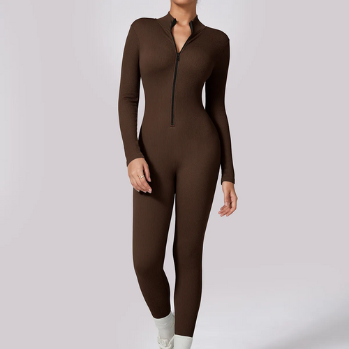 Al-Noura Ribbed ZipContour Full Jumpsuit
