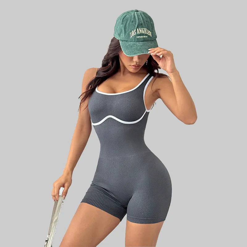 Al-Raha Contour Ribbed Contrast Romper