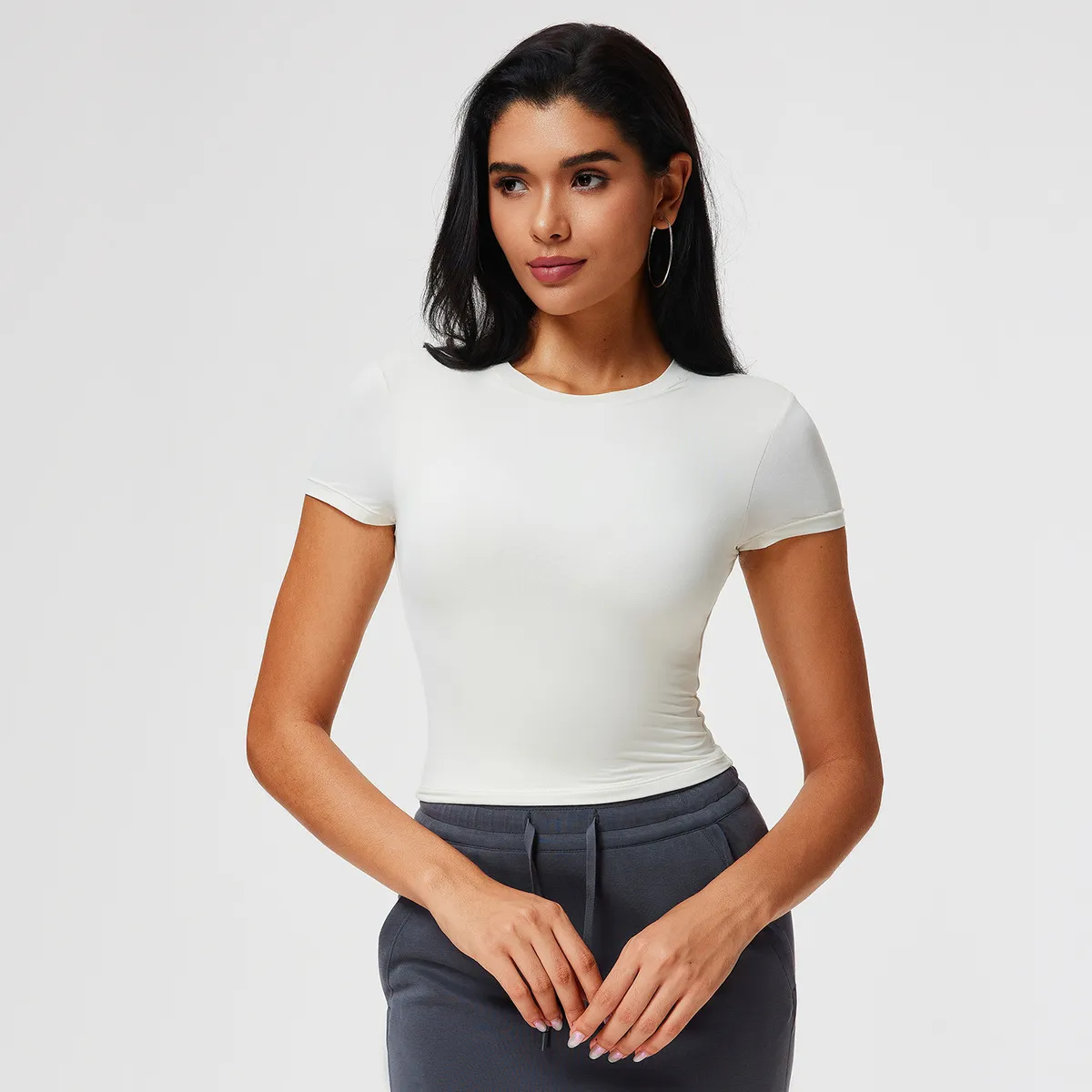 Al-Sena UltraSculpt Second-Skin Crop Tee